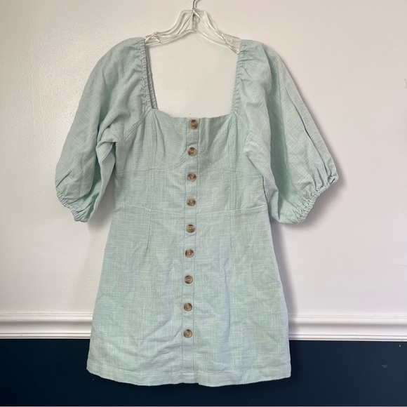 Billabong White Sand Dress Powder Blue Size Large New - Picture 3 of 10